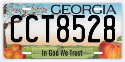 GA license plate CCT8528