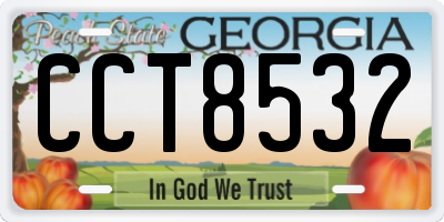 GA license plate CCT8532