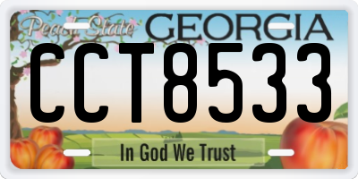 GA license plate CCT8533