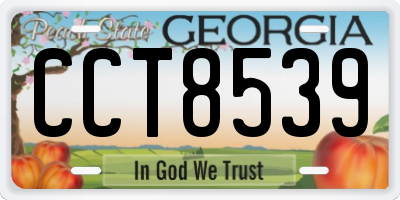 GA license plate CCT8539