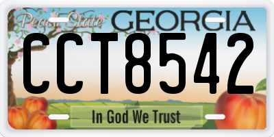 GA license plate CCT8542