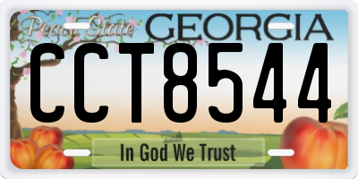 GA license plate CCT8544