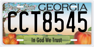 GA license plate CCT8545