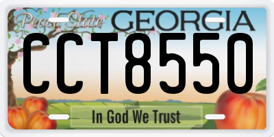 GA license plate CCT8550