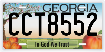 GA license plate CCT8552