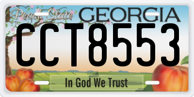 GA license plate CCT8553