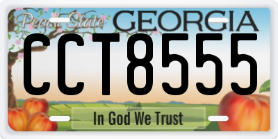 GA license plate CCT8555