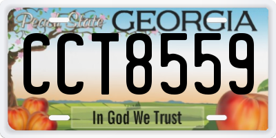 GA license plate CCT8559