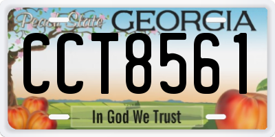 GA license plate CCT8561