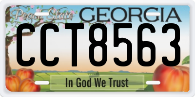 GA license plate CCT8563