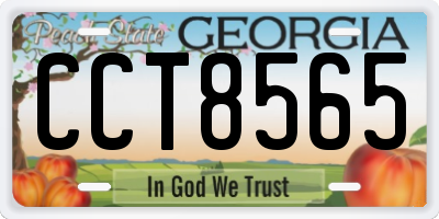 GA license plate CCT8565