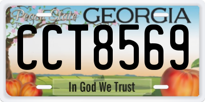 GA license plate CCT8569