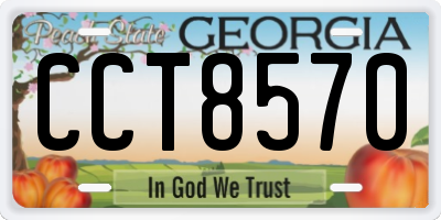 GA license plate CCT8570