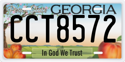 GA license plate CCT8572