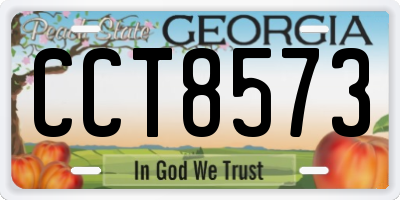 GA license plate CCT8573