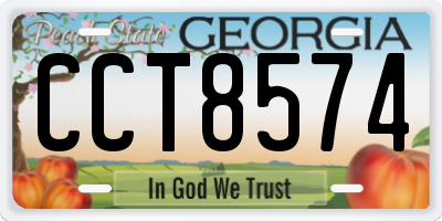 GA license plate CCT8574