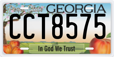 GA license plate CCT8575