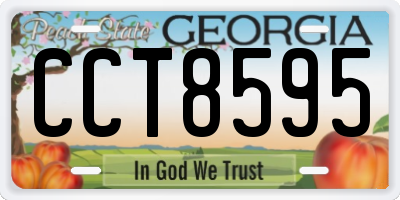 GA license plate CCT8595