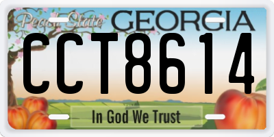 GA license plate CCT8614