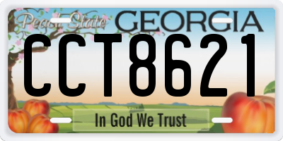 GA license plate CCT8621
