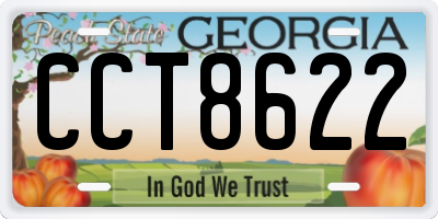 GA license plate CCT8622