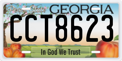 GA license plate CCT8623