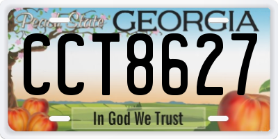 GA license plate CCT8627
