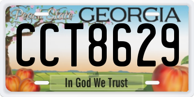 GA license plate CCT8629