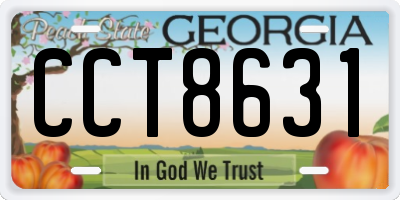 GA license plate CCT8631