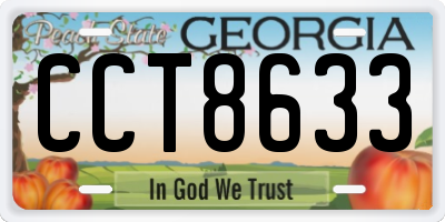 GA license plate CCT8633