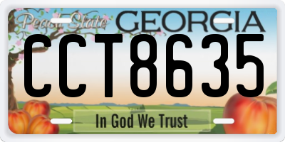GA license plate CCT8635