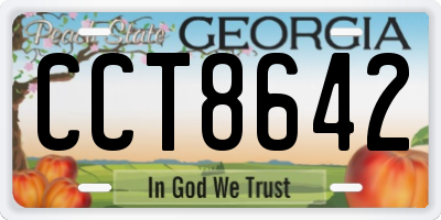 GA license plate CCT8642