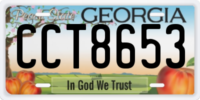 GA license plate CCT8653