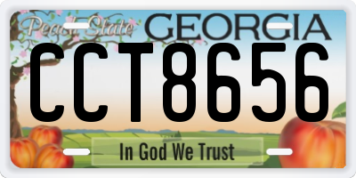 GA license plate CCT8656