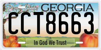 GA license plate CCT8663