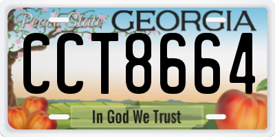 GA license plate CCT8664