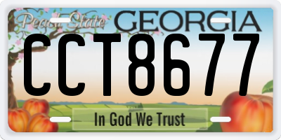 GA license plate CCT8677
