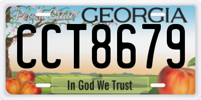 GA license plate CCT8679
