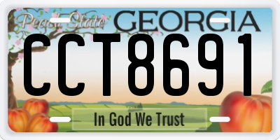 GA license plate CCT8691