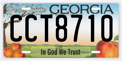GA license plate CCT8710