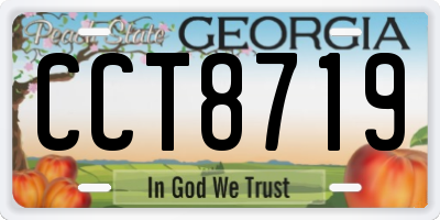 GA license plate CCT8719