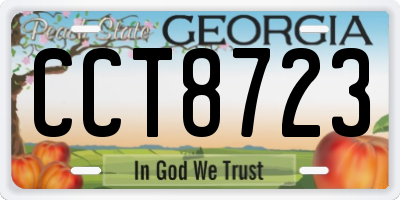 GA license plate CCT8723