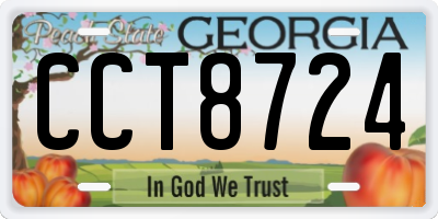 GA license plate CCT8724