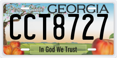 GA license plate CCT8727