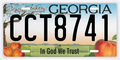 GA license plate CCT8741
