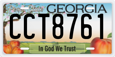 GA license plate CCT8761
