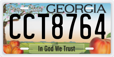 GA license plate CCT8764