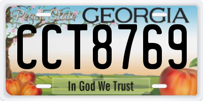 GA license plate CCT8769