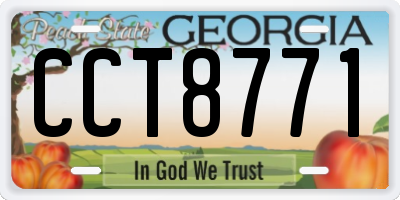 GA license plate CCT8771