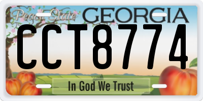 GA license plate CCT8774